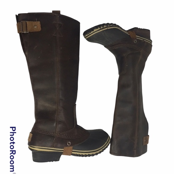 Sorel Slim Pack Riding Tall Boots - Brown, Size 6 - Picture 3 of 15